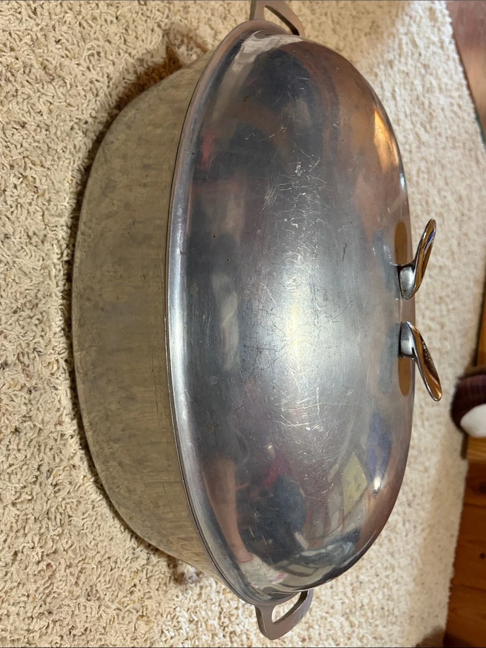 Majestic Cookware Aluminum Covered Casserole Pan in Silver